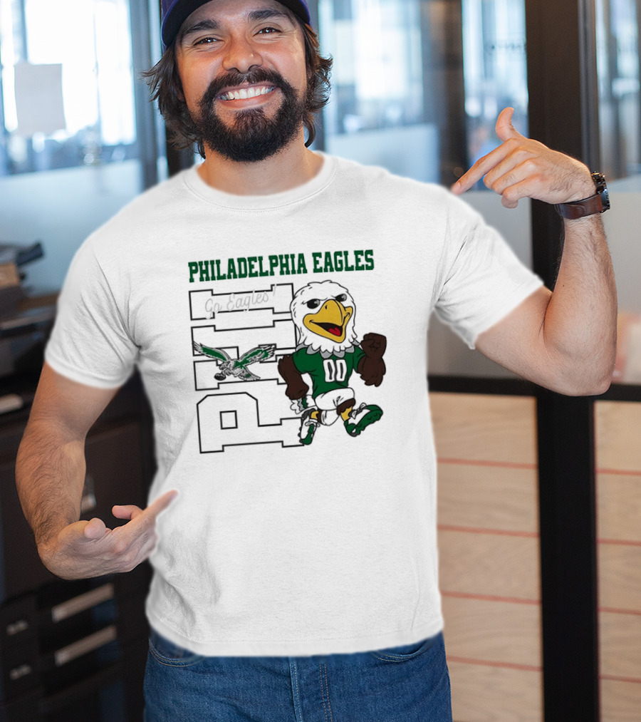 Philadelphia Eagles Go Eagles Mascot 00 Vintage Style Fan Gear T-Shirt