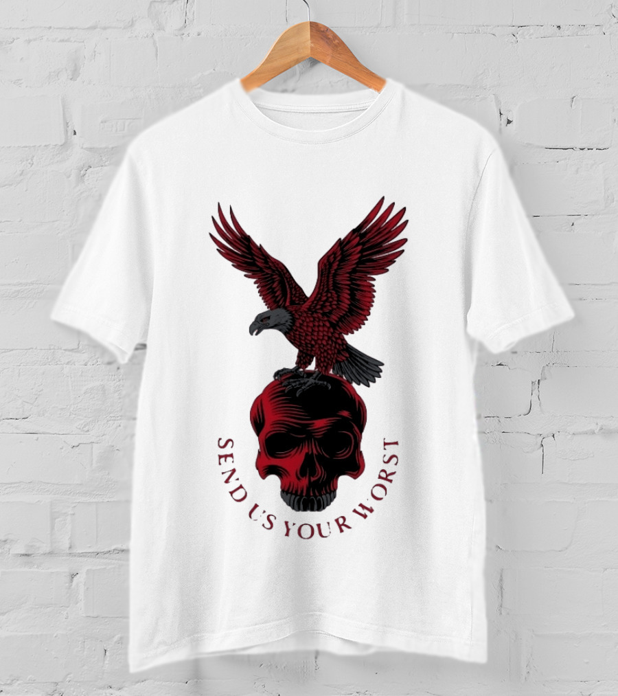 Send Us Your Worst Eagle And Skull Gothic T-Shirt