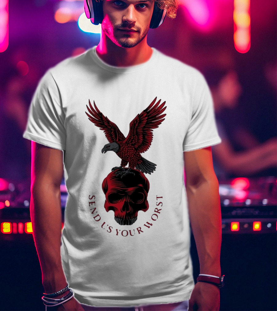 Send Us Your Worst Eagle And Skull Gothic T-Shirt