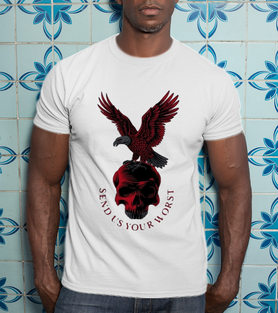 Send Us Your Worst Eagle And Skull Gothic T-Shirt