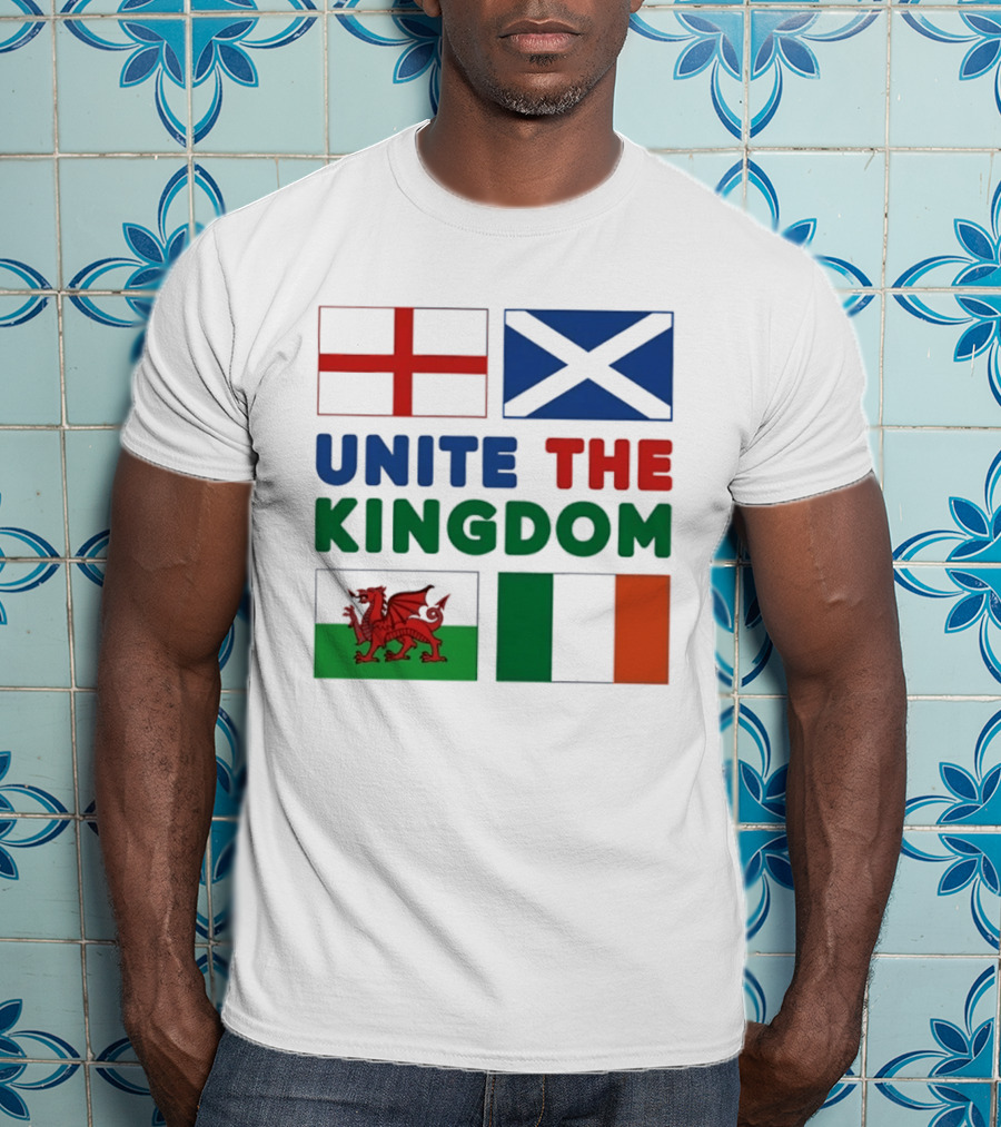 Unite The Kingdom England Scotland Wales Ireland Flags British Isles T-Shirt