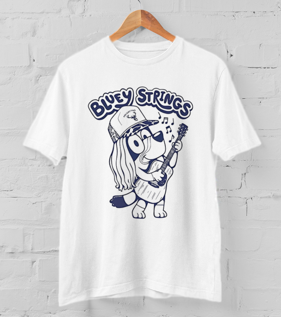 Bluey Strings Play Guitar T-Shirt