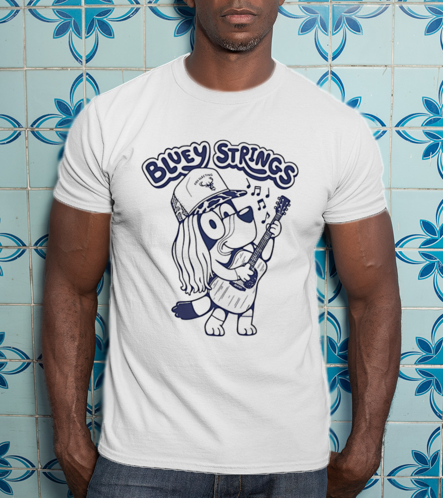 Bluey Strings Play Guitar T-Shirt