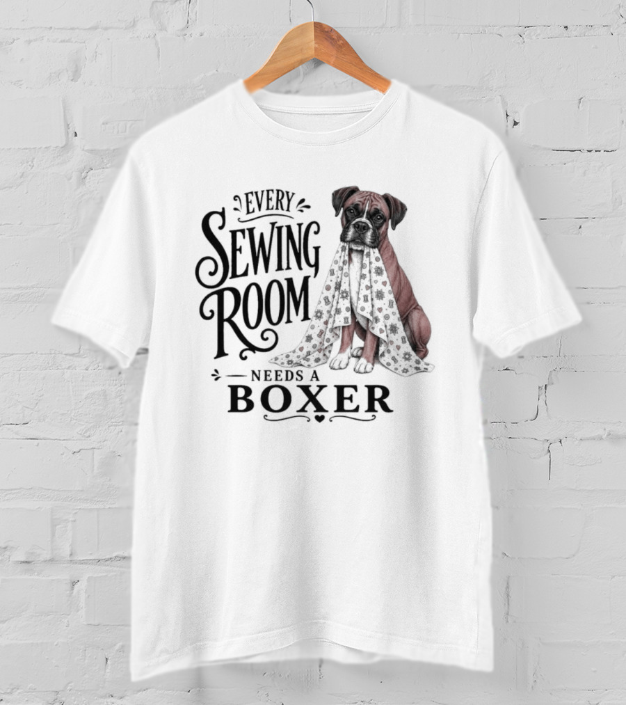 Dog Every Sewing Room Needs A Boxer Sewing T-Shirt