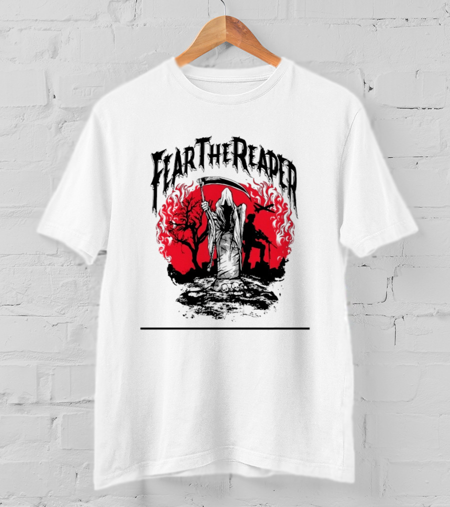 Fear The Reaper Grim Reaper Soldier Military T-Shirt