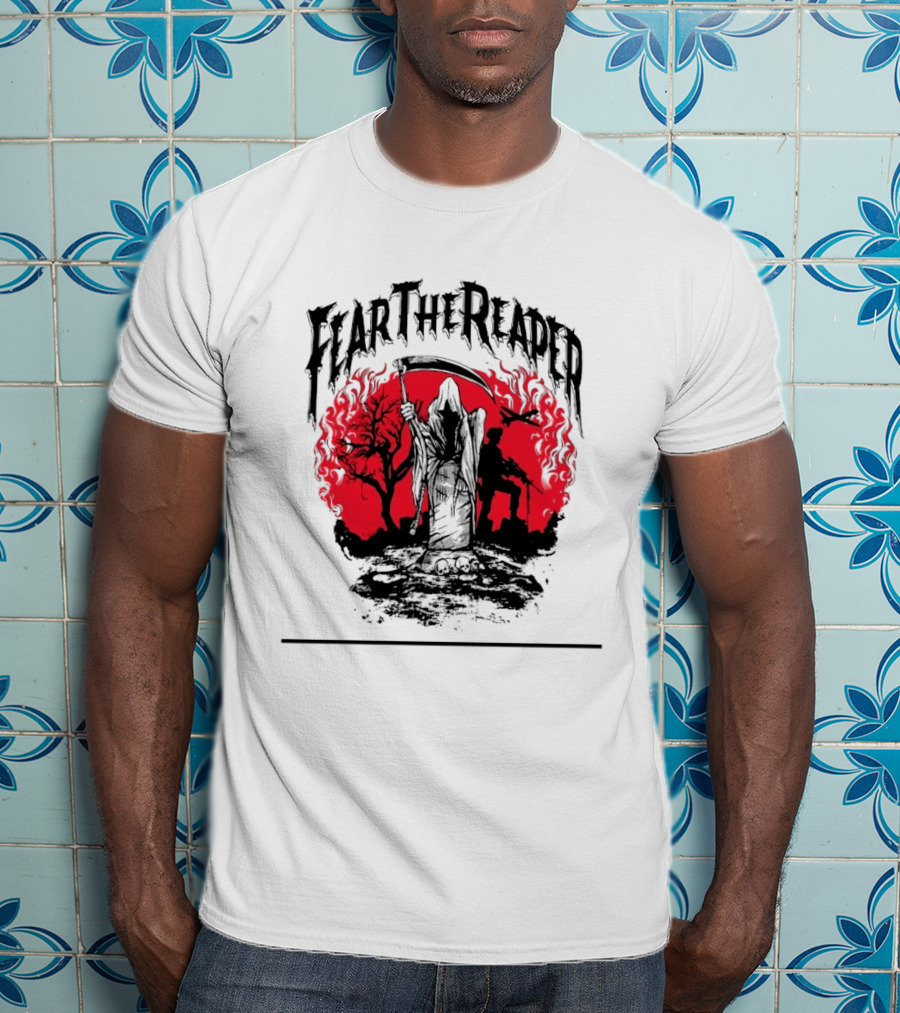 Fear The Reaper Grim Reaper Soldier Military T-Shirt