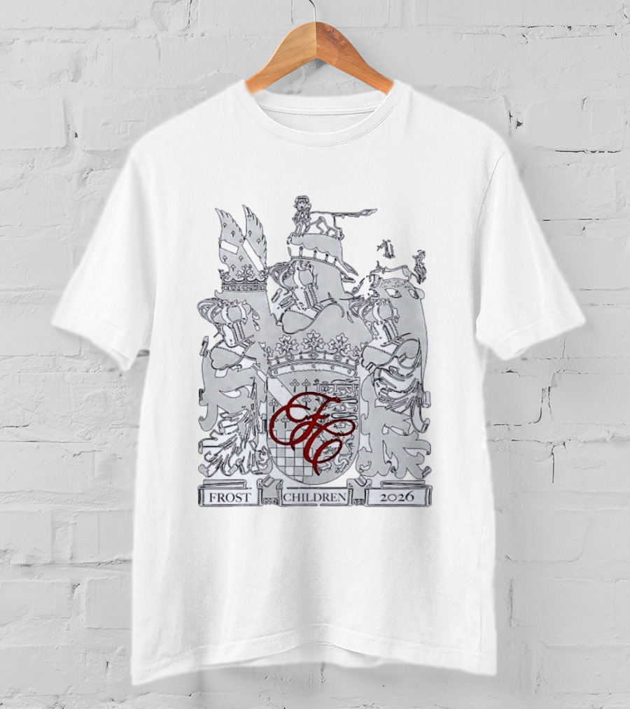 Frost Children 2026 Heraldic Crest Electronic Music T-Shirt