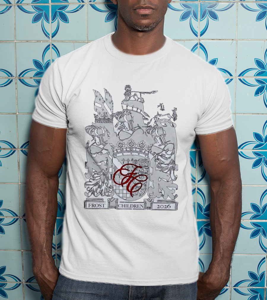 Frost Children 2026 Heraldic Crest Electronic Music T-Shirt