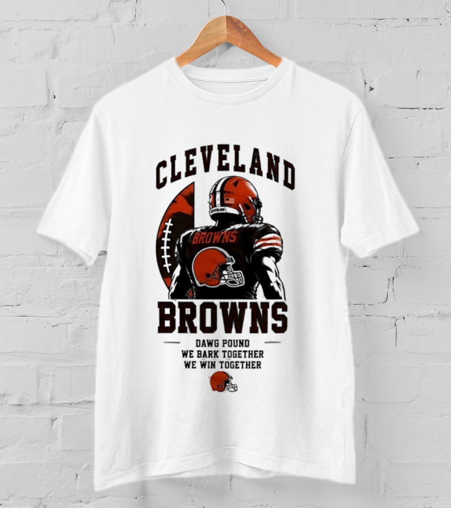 Cleveland Browns Dawg Pound We Bark Together We Win Together T-Shirt