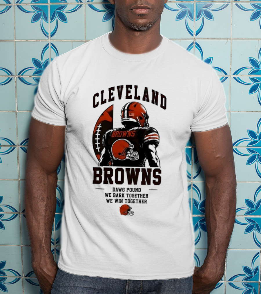 Cleveland Browns Dawg Pound We Bark Together We Win Together T-Shirt