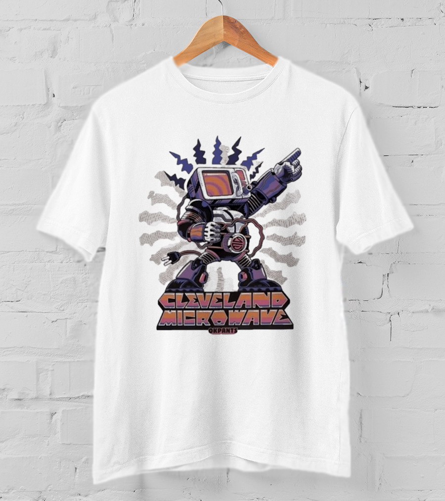 Cleveland Microwave Okpants Retro Robot TV T-Shirt