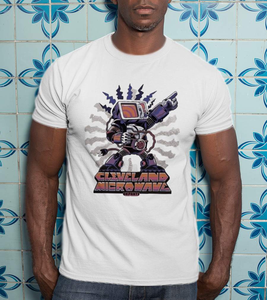 Cleveland Microwave Okpants Retro Robot TV T-Shirt