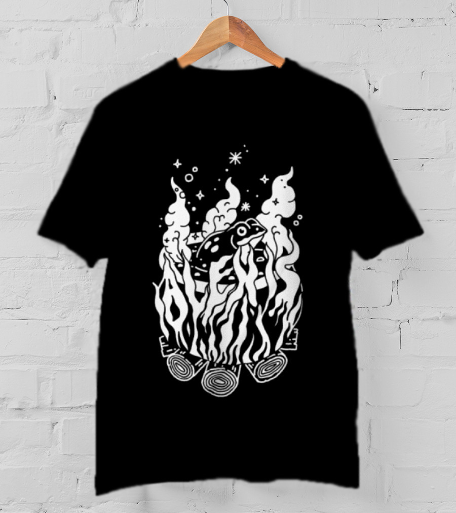 Alexisonfire Boiled Frogs Surreal Cartoon Frog With Flaming Logs T-Shirt
