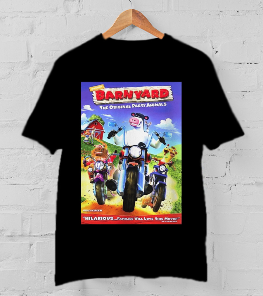 Nickelodeon Barnyard DVD 2006 Hilarious The Original Party Animals Widescreen T-Shirt