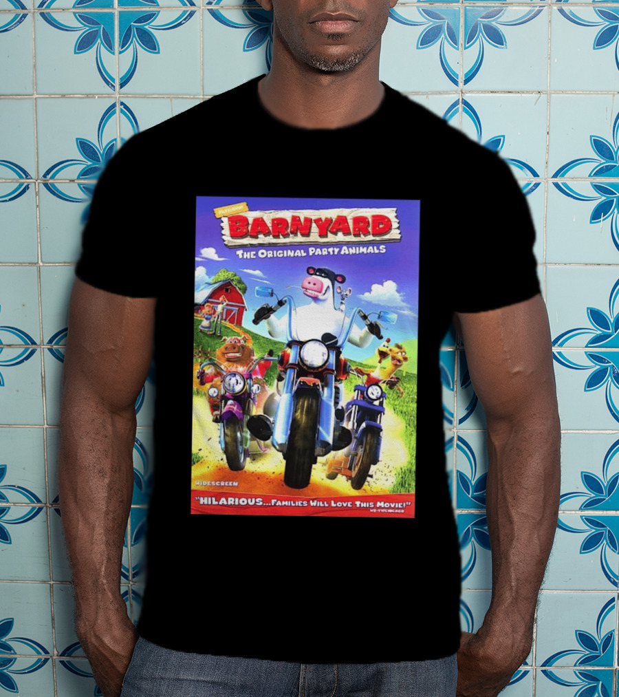 Nickelodeon Barnyard DVD 2006 Hilarious The Original Party Animals Widescreen T-Shirt