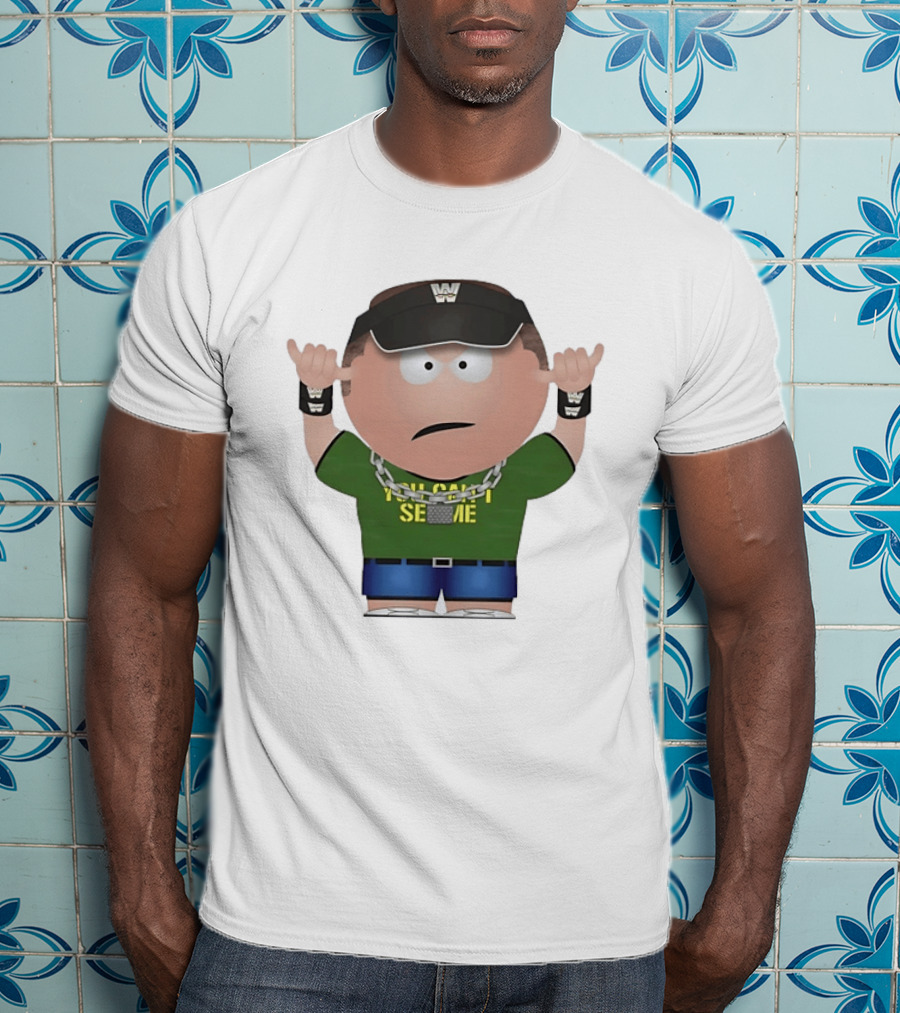 John Cena South Park You Can't See Me WWE Cartoon T-Shirt