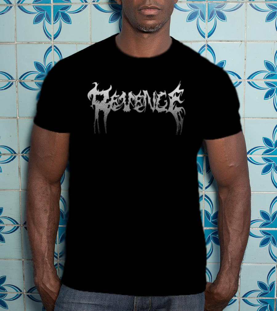 Revenge Store Fv Black Silver Gothic T-Shirt