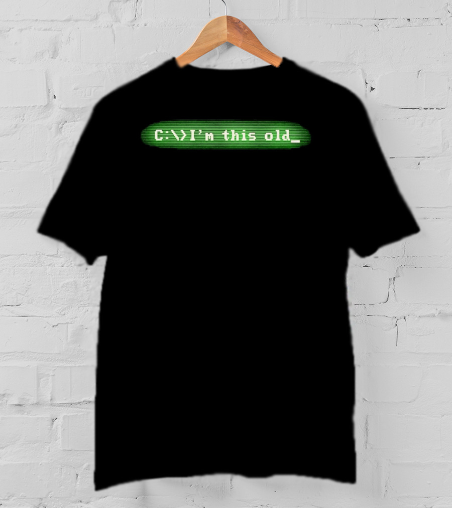C I'm This Old Computer Command Line Retro Tech Humor T-Shirt