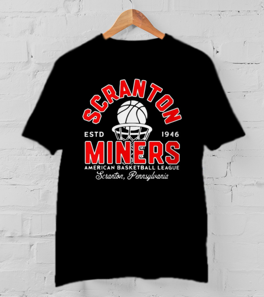 Scranton Miners Estd 1946 American Basketball League Scranton Pennsylvania T-Shirt