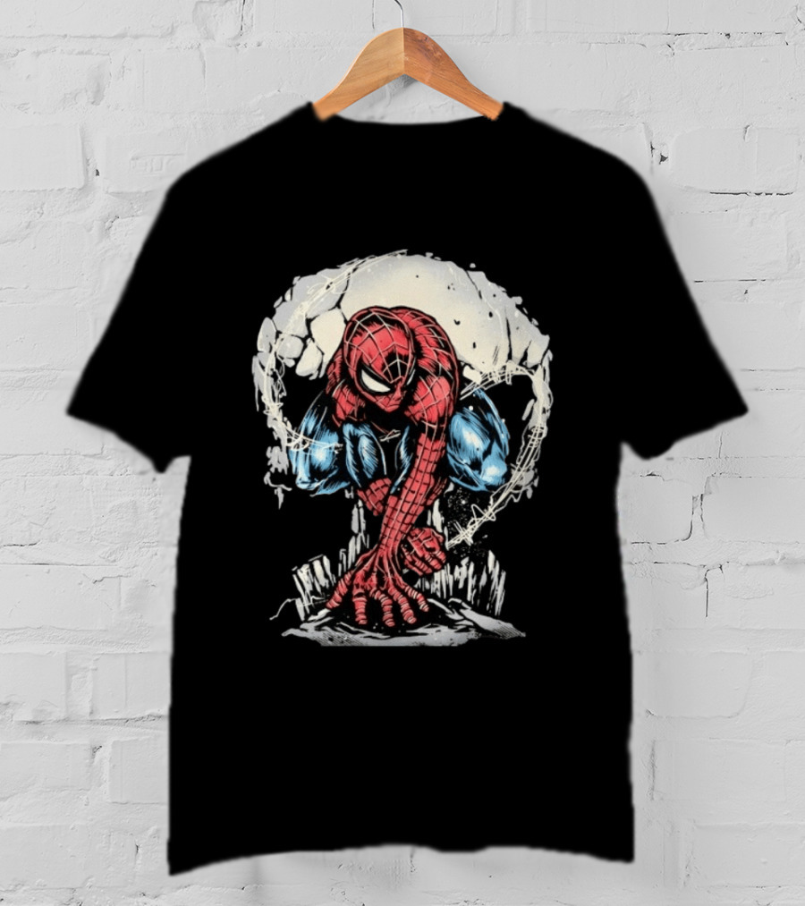 Spider Man Crouching Hero Marvel Comic Book T-Shirt