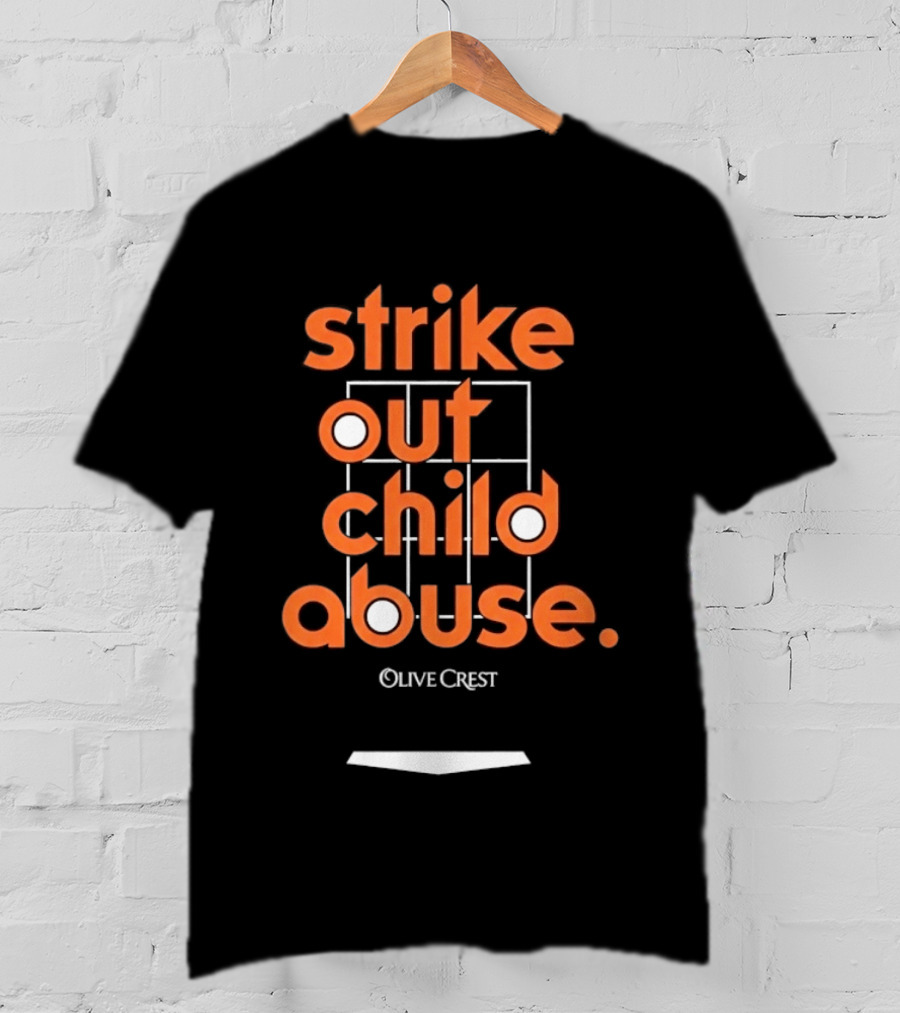 Strike Out Child Abuse Olive Crest Charity Event T-Shirt