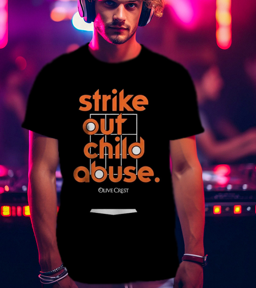 Strike Out Child Abuse Olive Crest Charity Event T-Shirt