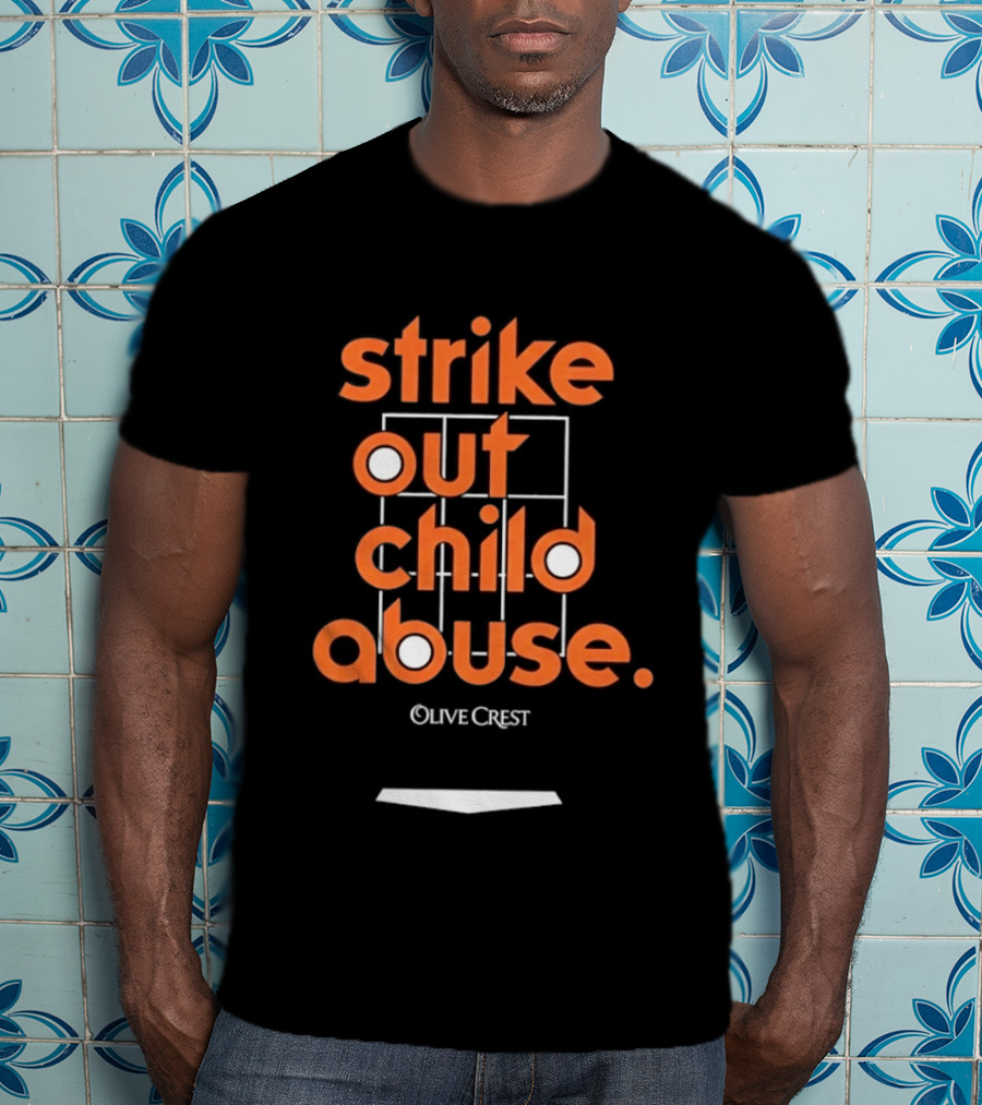 Strike Out Child Abuse Olive Crest Charity Event T-Shirt