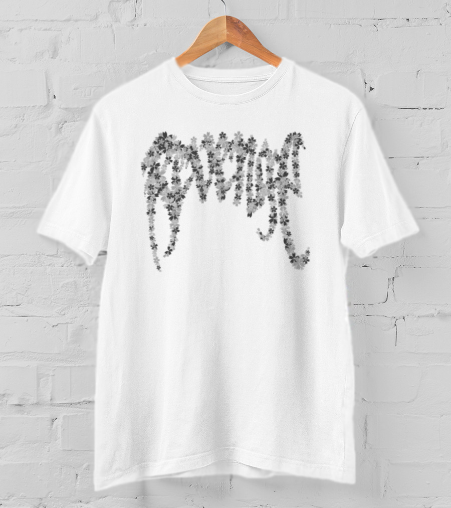 Revenge Store Sakura White Grey Print T-Shirt