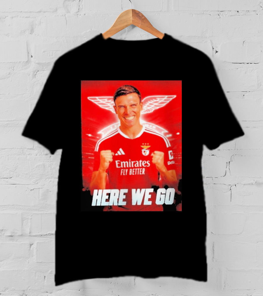 João Palhinha Benfica Transfer Here We Go Emirates Fly Better T-Shirt
