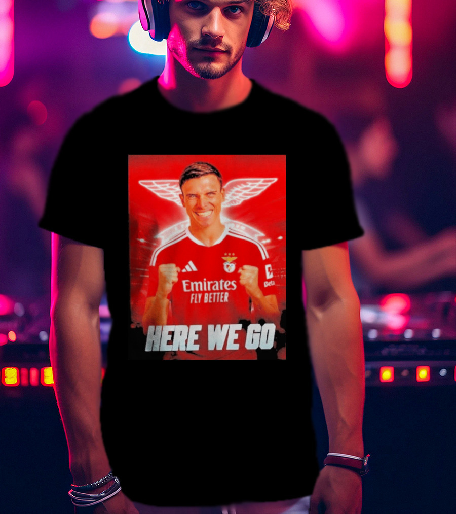 João Palhinha Benfica Transfer Here We Go Emirates Fly Better T-Shirt