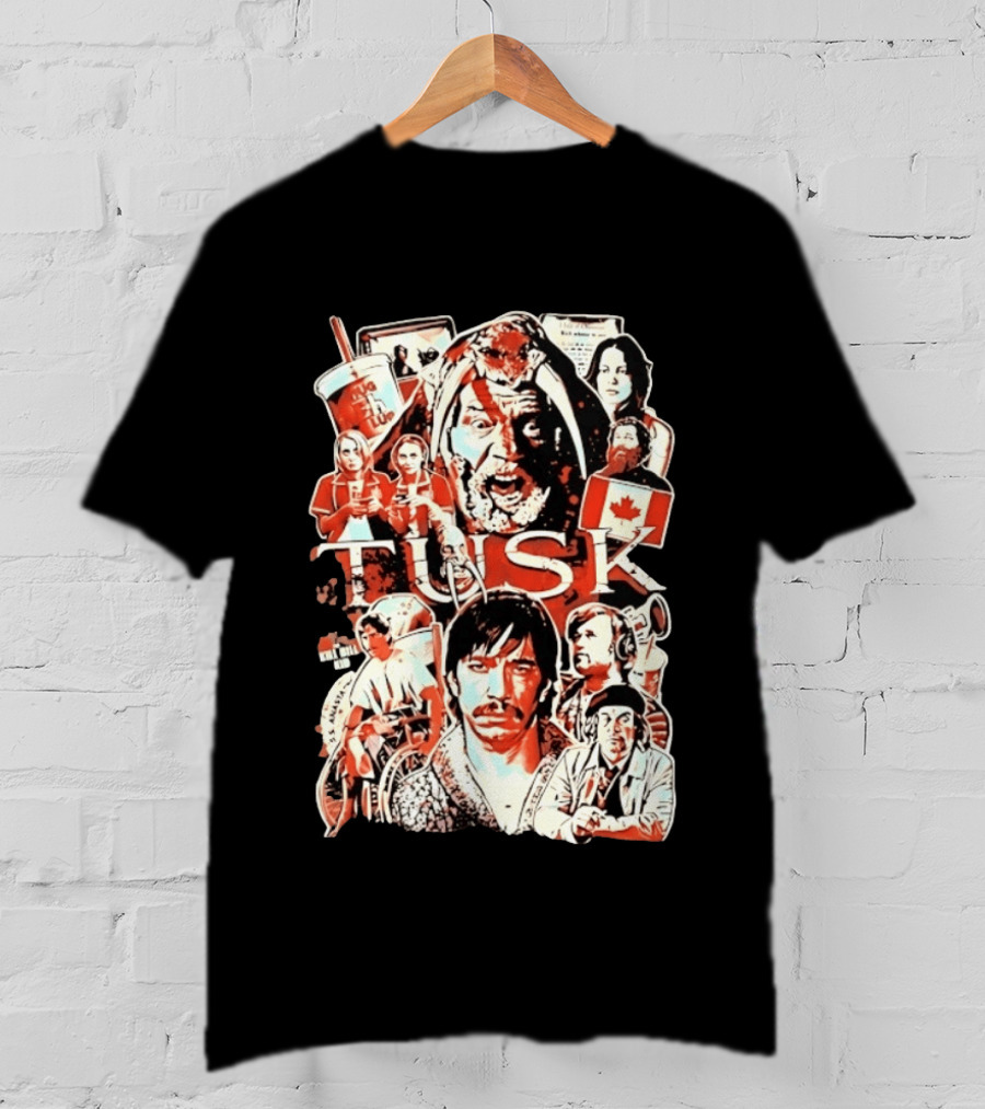 Tusk Movie Kevin Smith Justin Long Cast Collage T-Shirt