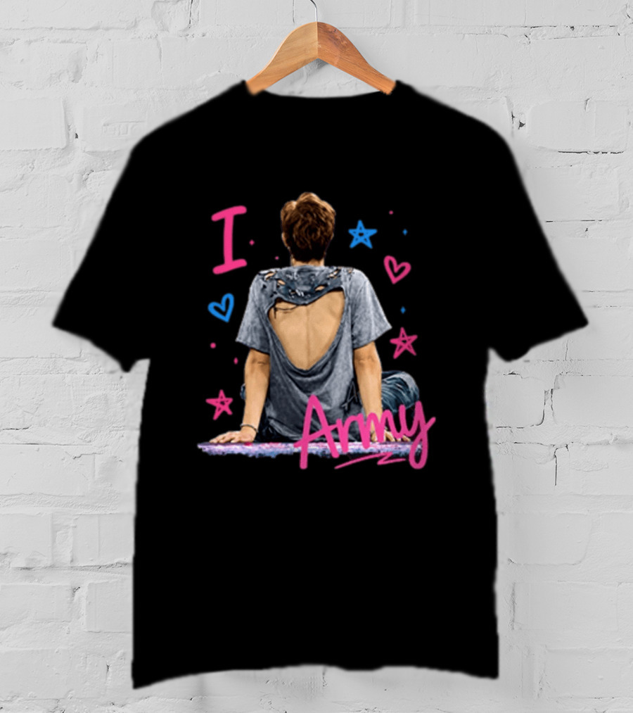 I Love Army Joonie BTS Stars Hearts T-Shirt