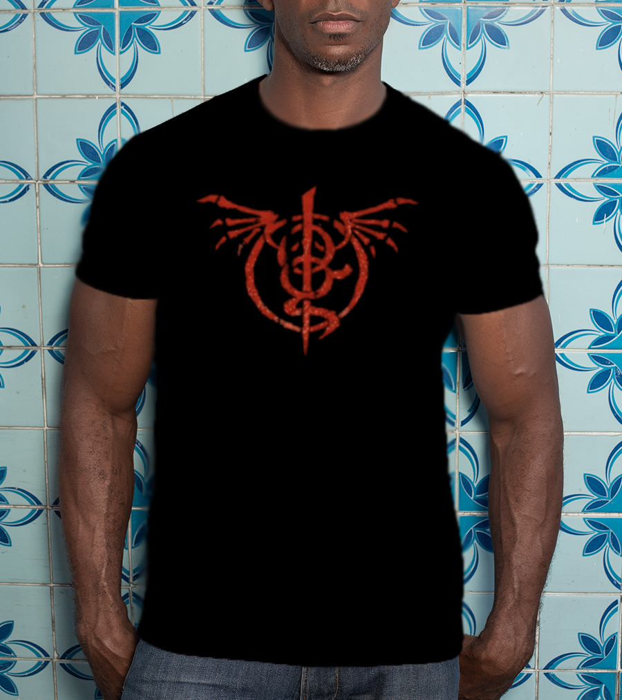 Crimson Phoenix Pullover Winged Symbol Lamb Of God Store T-Shirt
