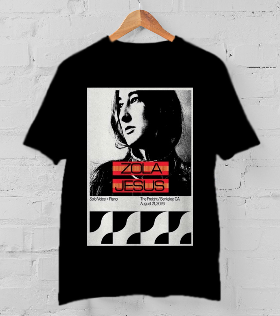 Zola Jesus Solo Voice Piano The Freight Berkeley CA August 21 2026 T-Shirt