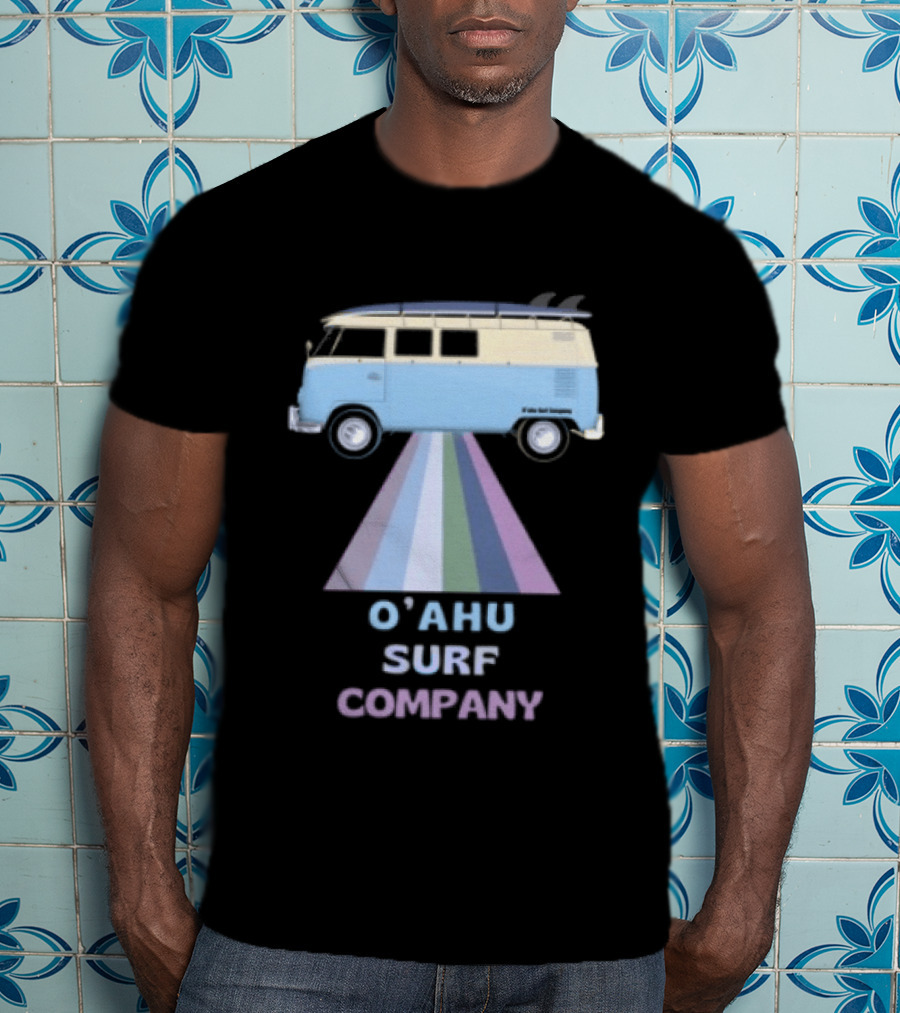 Oahu Surf Company Vintage Surf Bus Hawaiian Islands T-Shirt