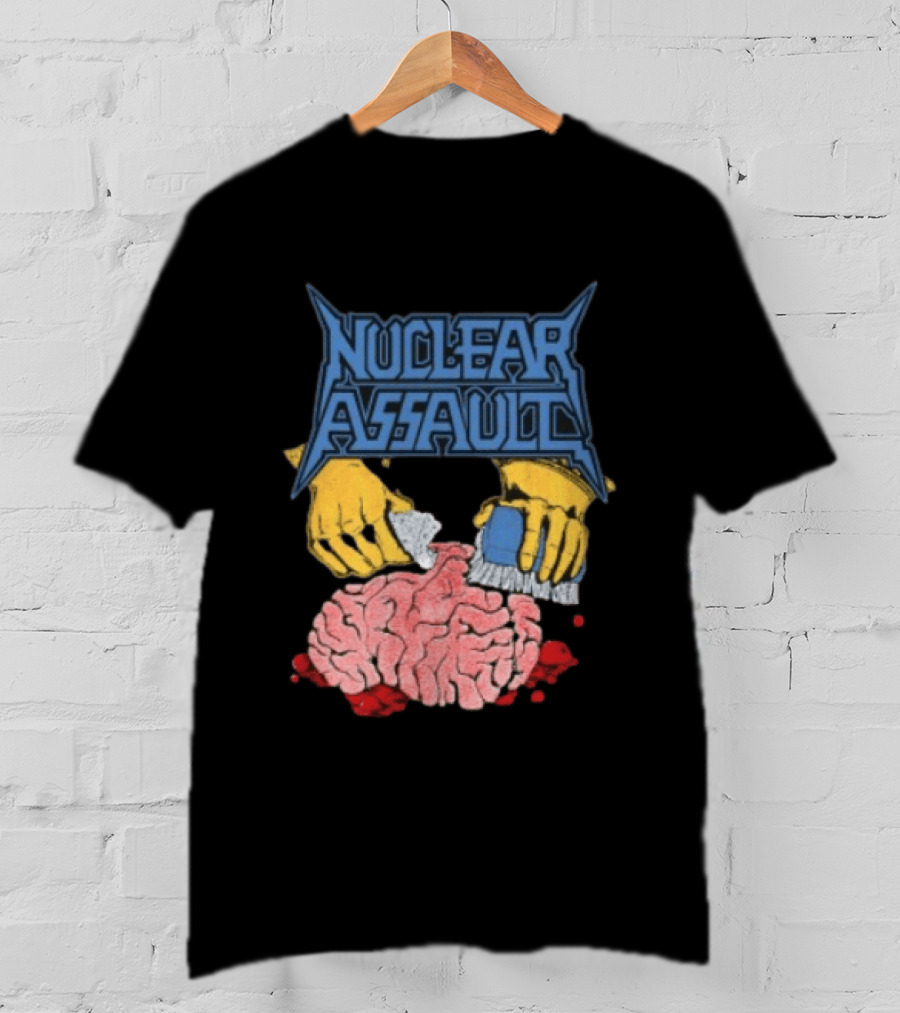 Nuclear Assault Brain Scrubbing Art Beyond Human Store Po Box Leftovers T-Shirt