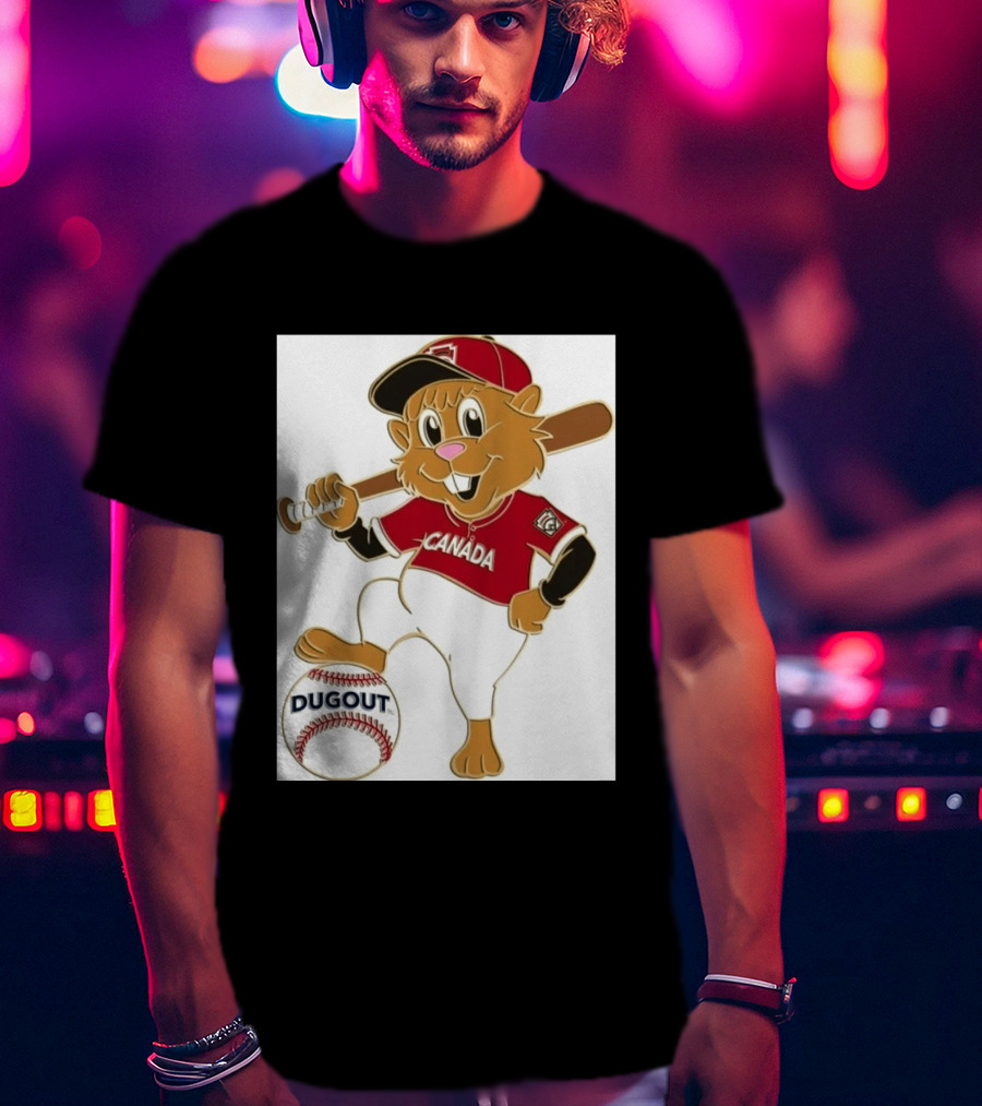 Canada Little League Beaver Baseball Dugout Pin T-Shirt
