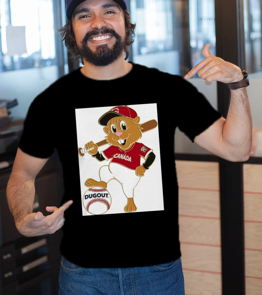 Canada Little League Beaver Baseball Dugout Pin T-Shirt