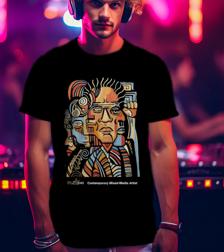 Wiieigh Contemporary Mixed Media Artist T-Shirt