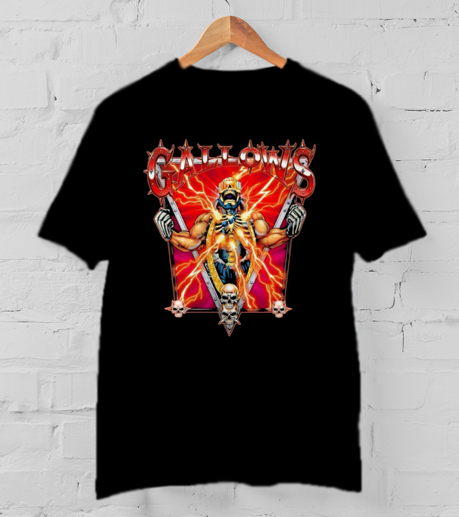 Gallows Wrestling Skull Warrior Electric Power T-Shirt