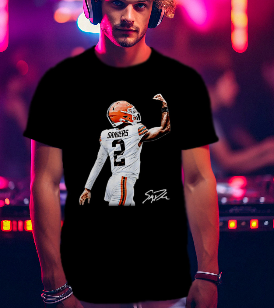 Sanders Number 2 Miami Dolphins Player Celebration T-Shirt