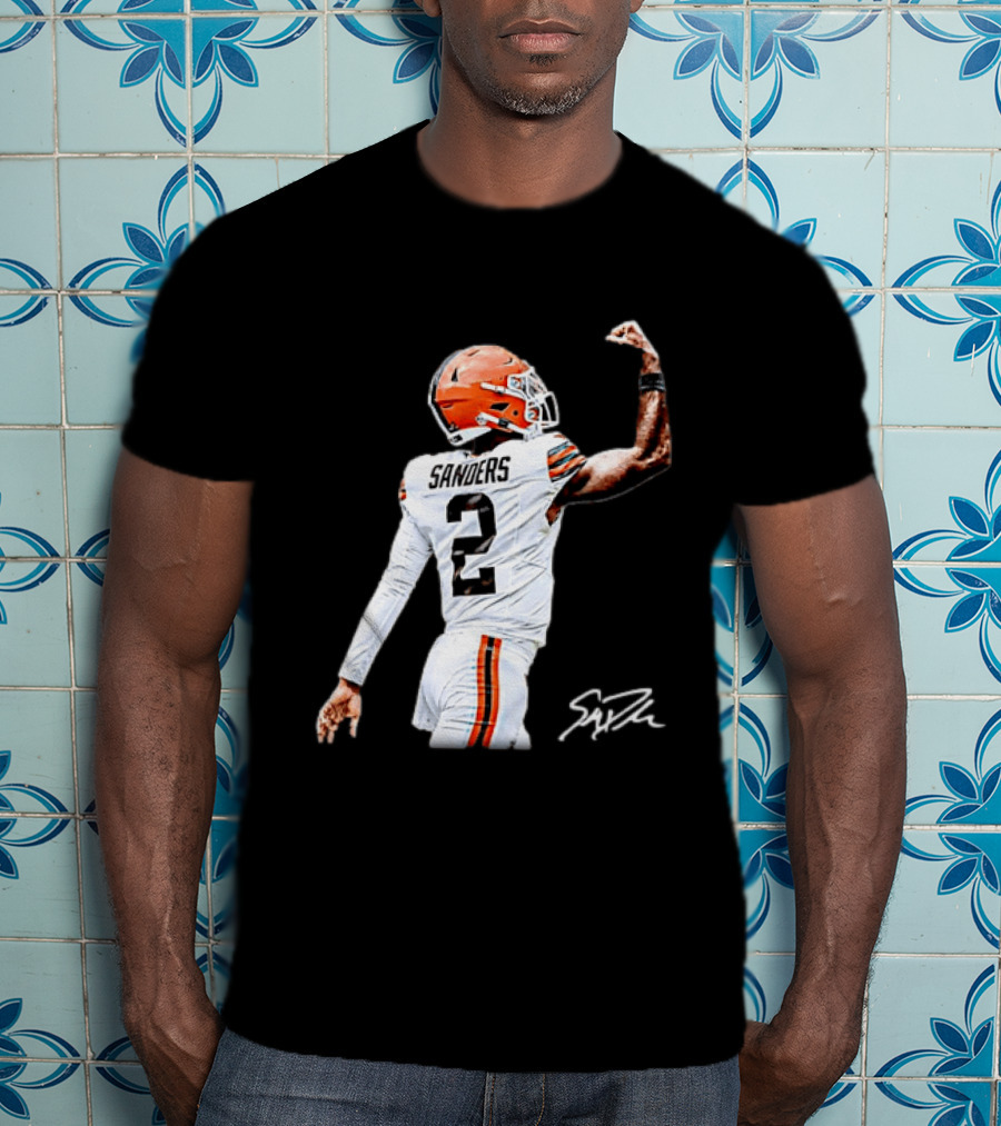 Sanders Number 2 Miami Dolphins Player Celebration T-Shirt