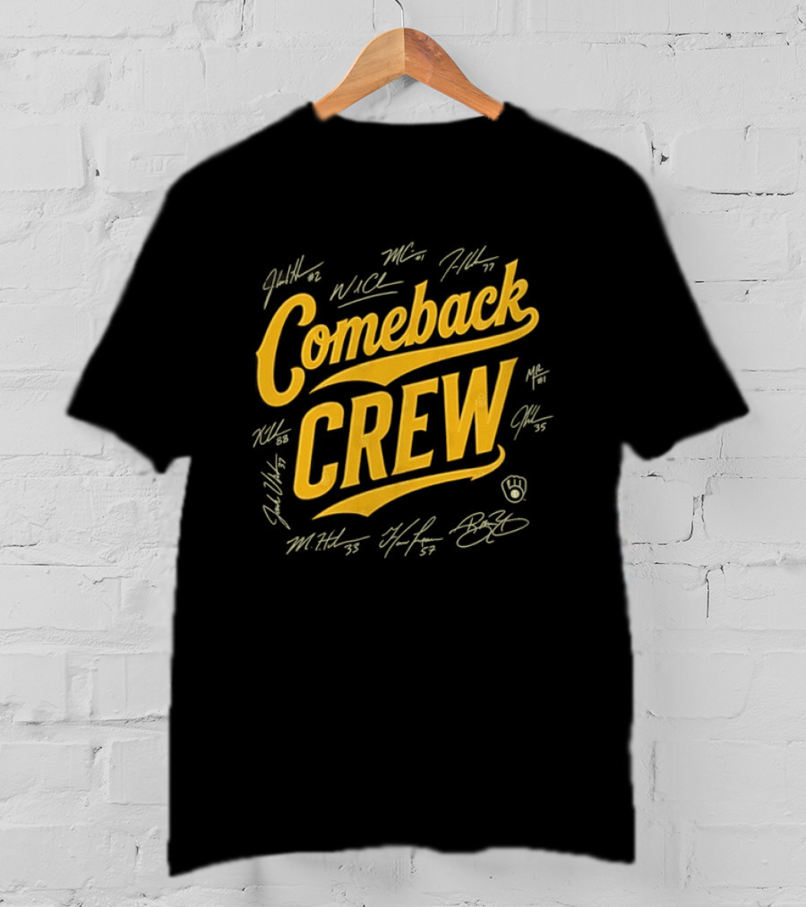 Milwaukee Brewers Comeback Crew Autographed Edition T-Shirt