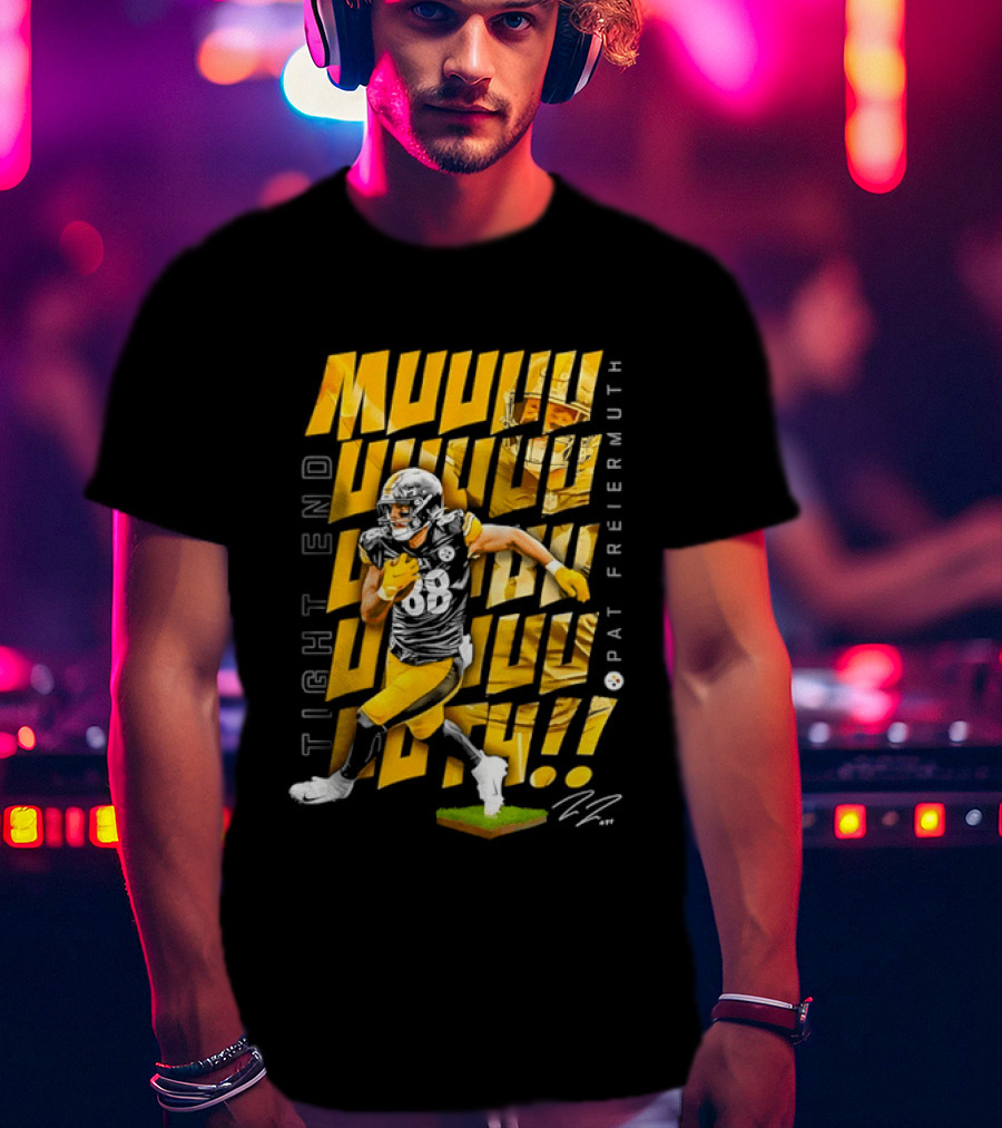 Pat Freiermuth Pittsburgh Steelers Muuuuuuth Tight End T-Shirt