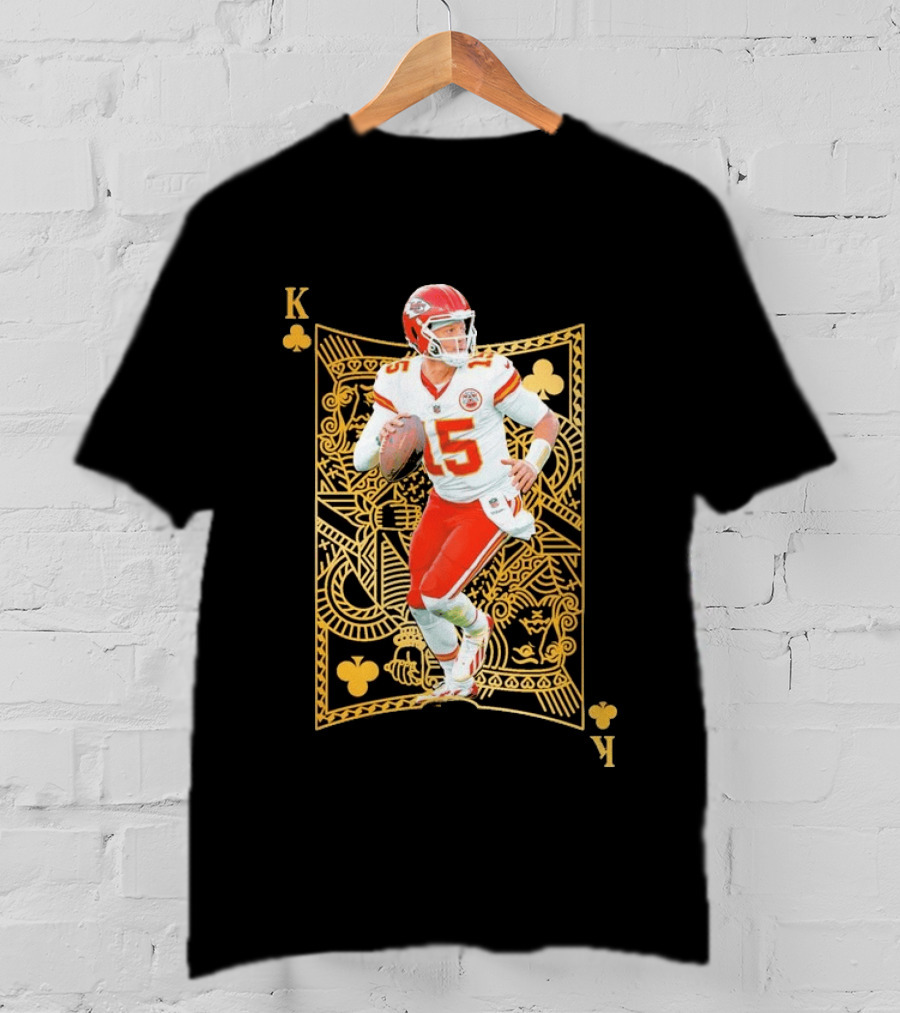 Patrick Mahomes II Kansas City Chiefs King Of Clubs Football Card T-Shirt
