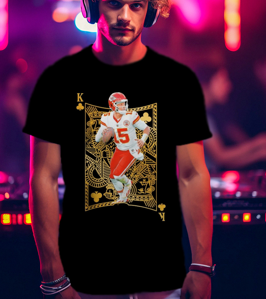 Patrick Mahomes II Kansas City Chiefs King Of Clubs Football Card T-Shirt