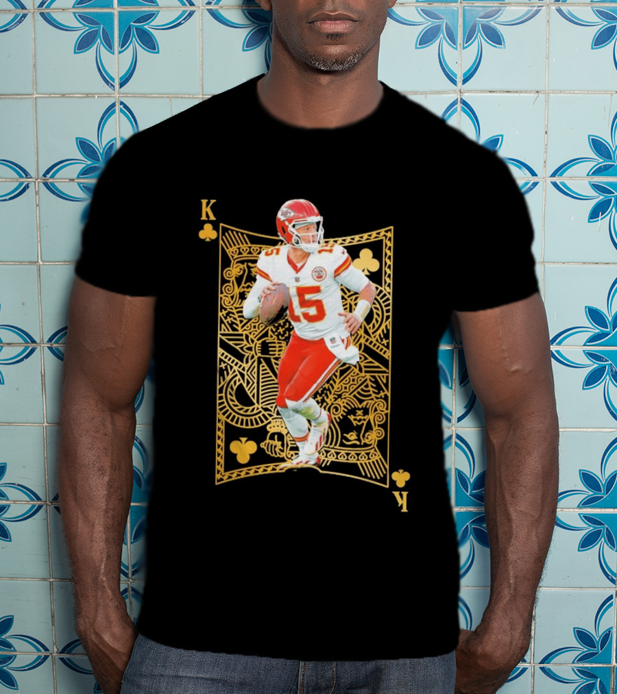 Patrick Mahomes II Kansas City Chiefs King Of Clubs Football Card T-Shirt