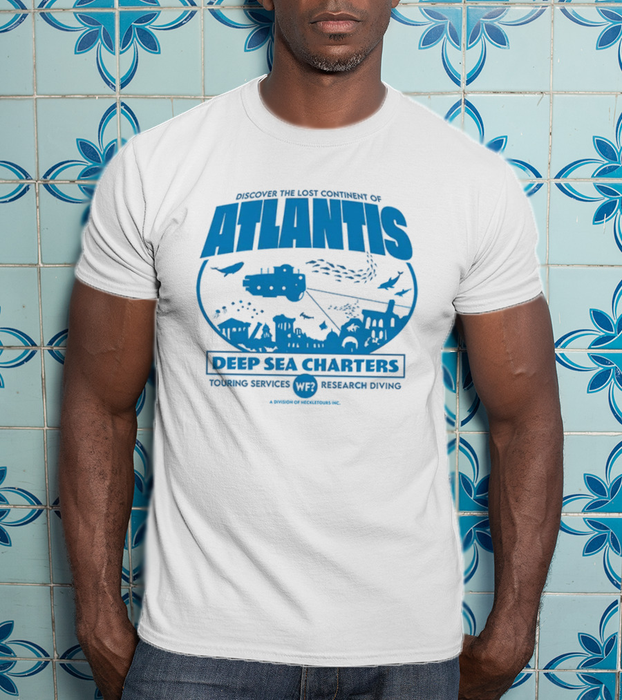 Atlantis Deep Sea Charters Heckletours Discover The Lost Continent Scuba Services Research Diving T-Shirt