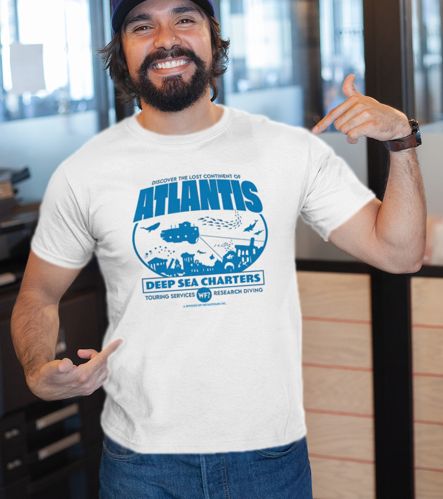 Atlantis Deep Sea Charters Heckletours Discover The Lost Continent Scuba Services Research Diving T-Shirt