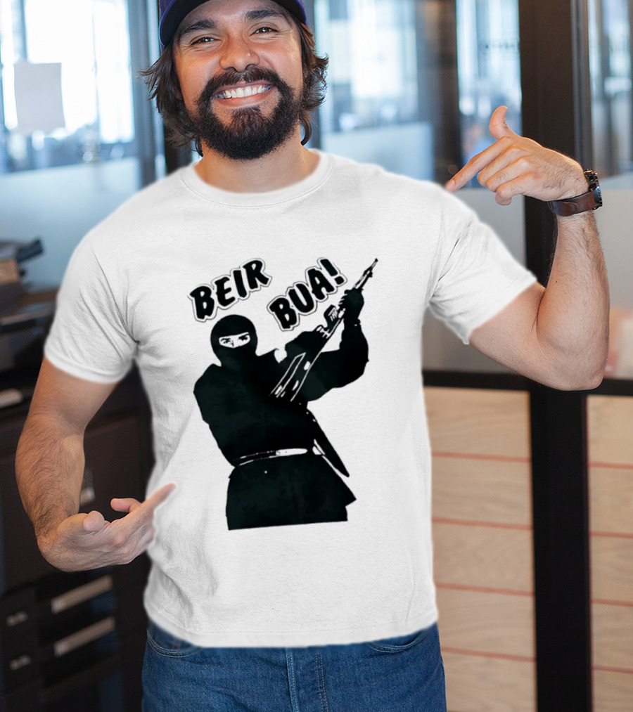 Beir Bua Irish Republican Ireland Gaelic Armed Figure T-Shirt